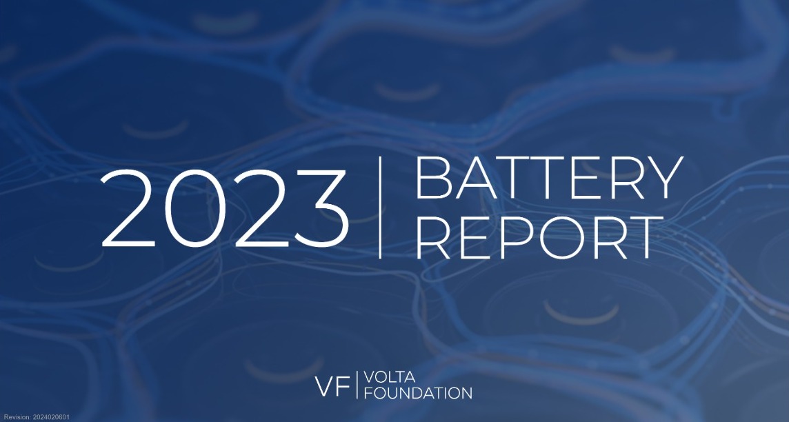 Annual Battery Report, da Volta Fundation, mostra os avanços do setor em 2023