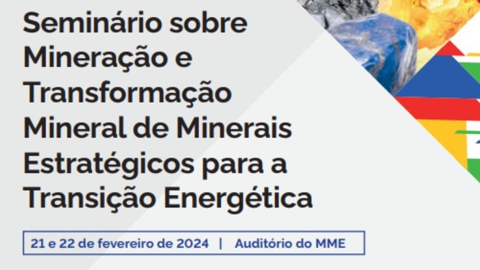Seminário sobre mineração e transformação de minerais estratégicos será transmitido pelo MME